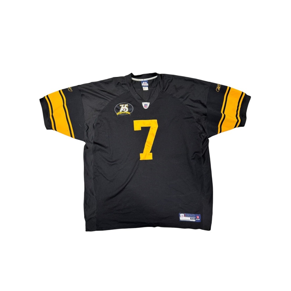 Reebok NFL Pittsburgh Steelers Ben Roethlisberger #7 75th Season Jersey Mens 58
